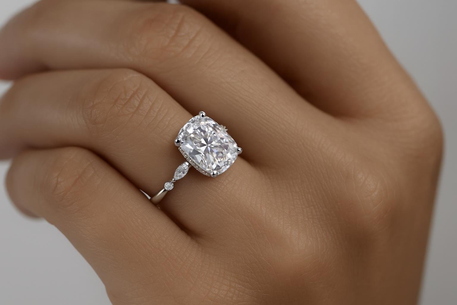 Lab grown diamonds in Dallas showroom with custom engagement ring options